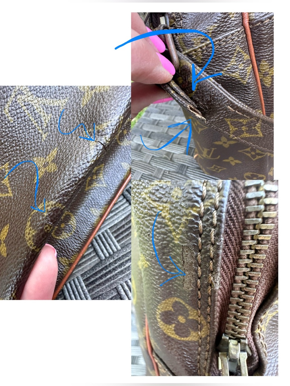 💎Vintage Louis Vuitton Monogram Marceau GM Messenger Crossbody Bag Unisex - Picture 13 of 16